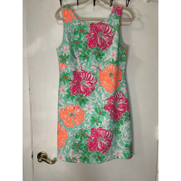 NWOT- Lilly Pulitzer Eden Poolside Blue Beach Walk A-Line Shift Dress Medium - Picture 4 of 6